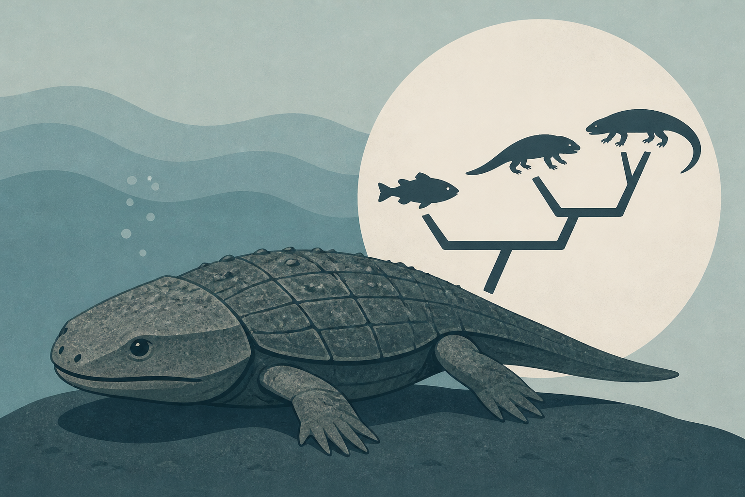 Evolutionary ‘game-changer’: weird armoured amphibian lived in ancient seas