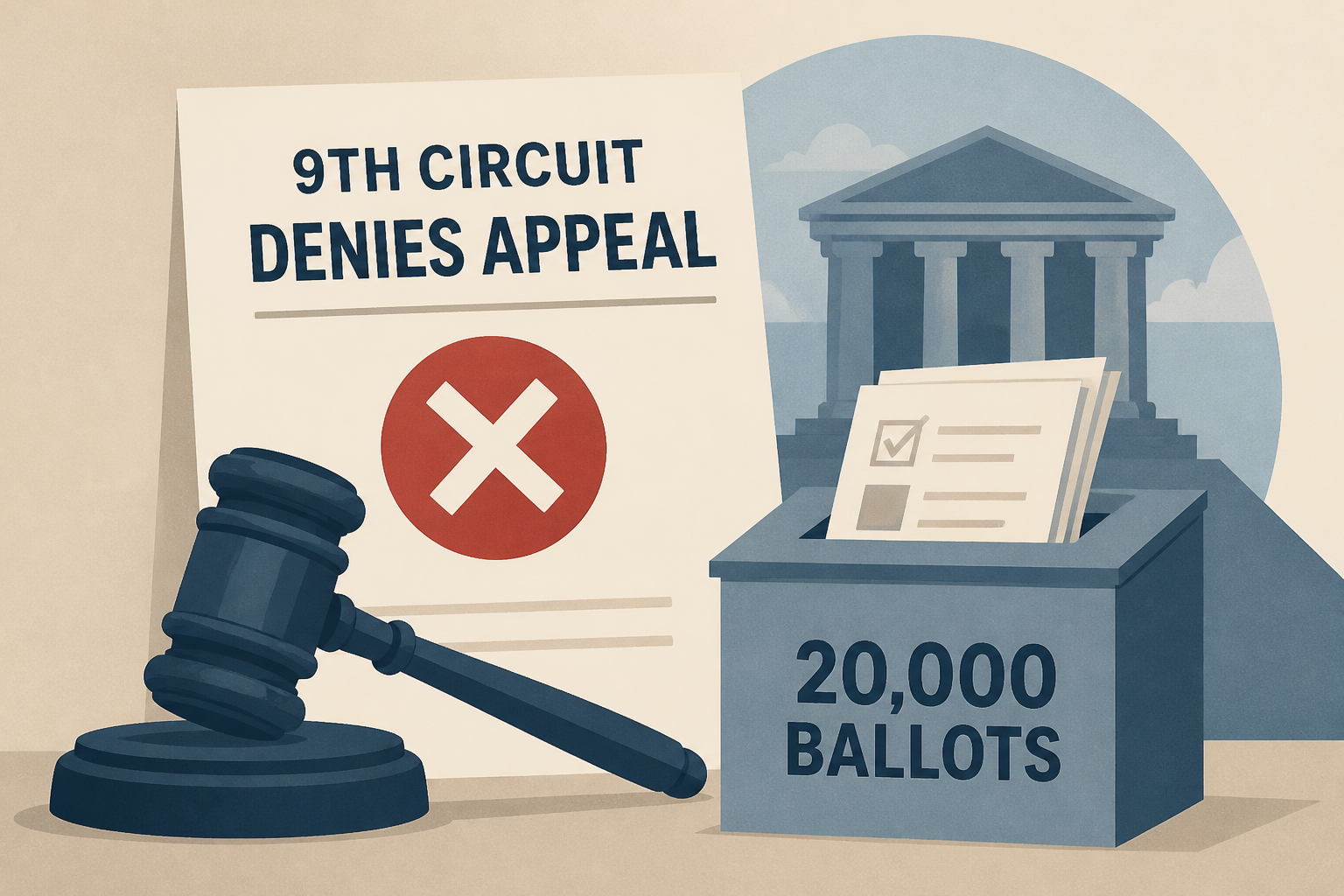9th Circuit denies feds' appeal over 20,000 ballots; district court hearing to proceed