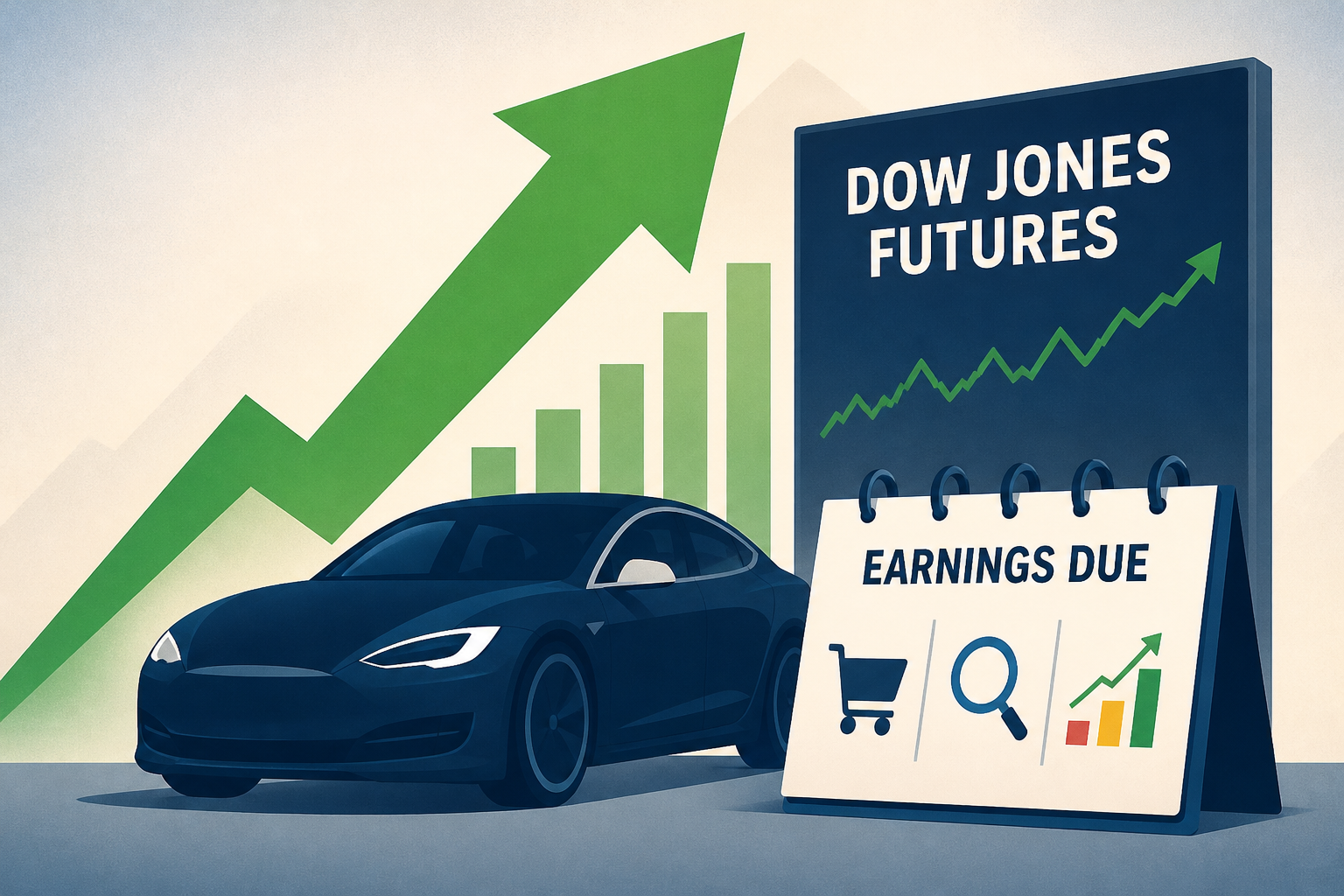 Dow Jones Futures: Elon Musk-Led Tesla Leads Market Higher; Amazon, Alphabet, Earnings Due