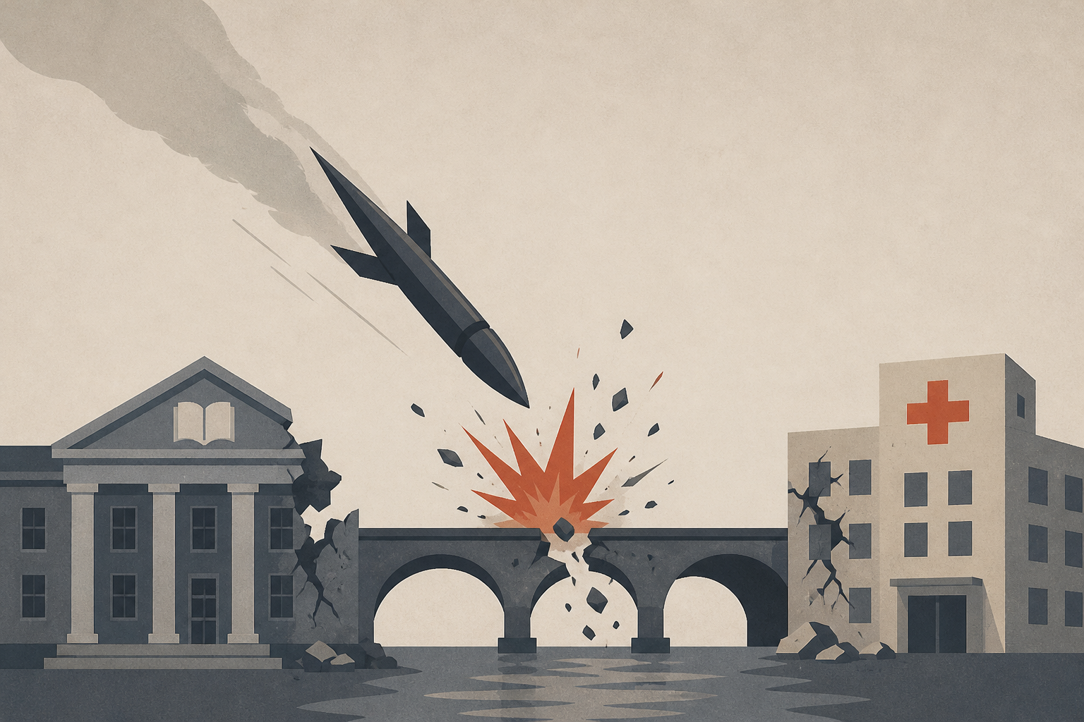 Deadly Russian ballistic missile attack hits Kyiv university, bridge, medical centers