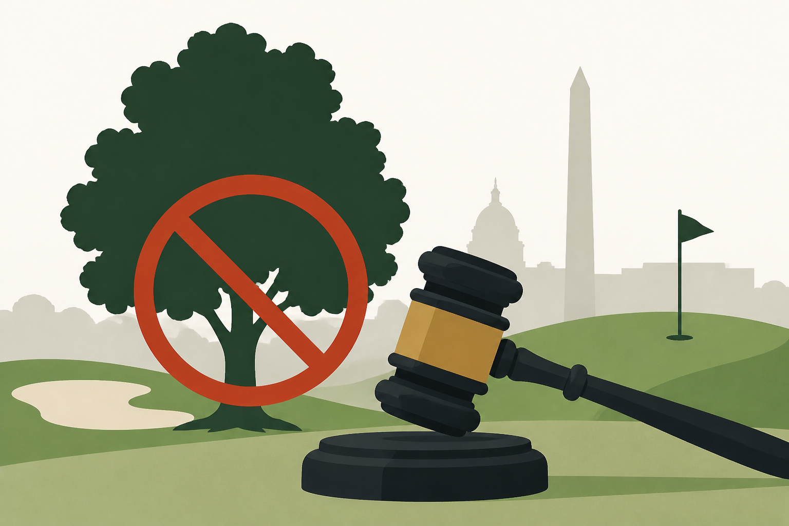 Judge further extends block on Trump officials removing trees at D.C. golf course