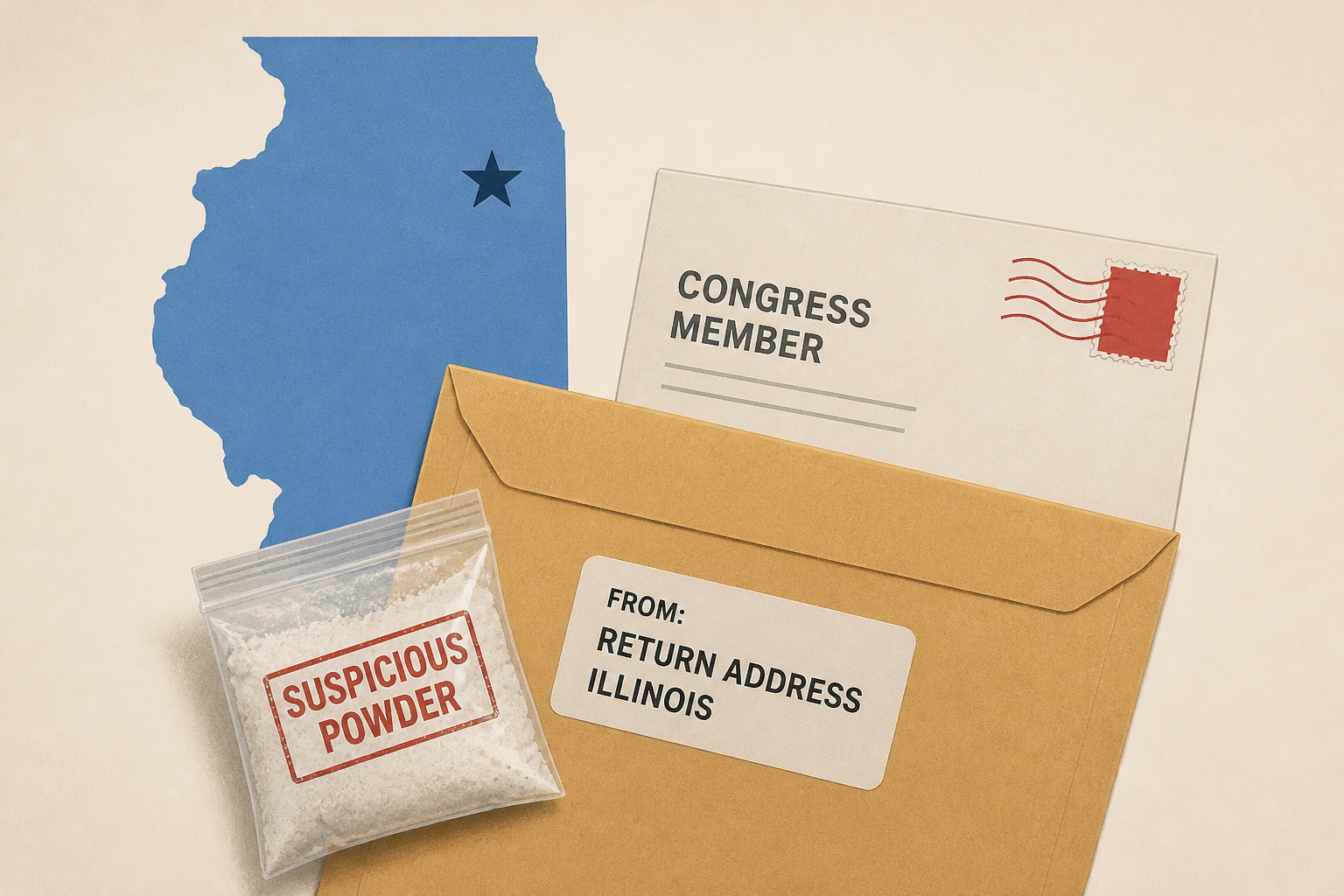 Illinois man arrested after allegedly sending suspicious powder to Congress members using his return address