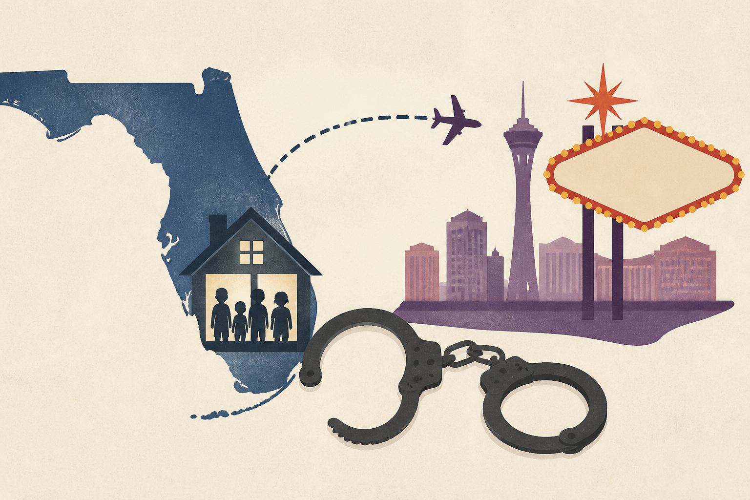 Florida mom arrested after leaving 4 kids home alone during dayslong trip to Vegas
