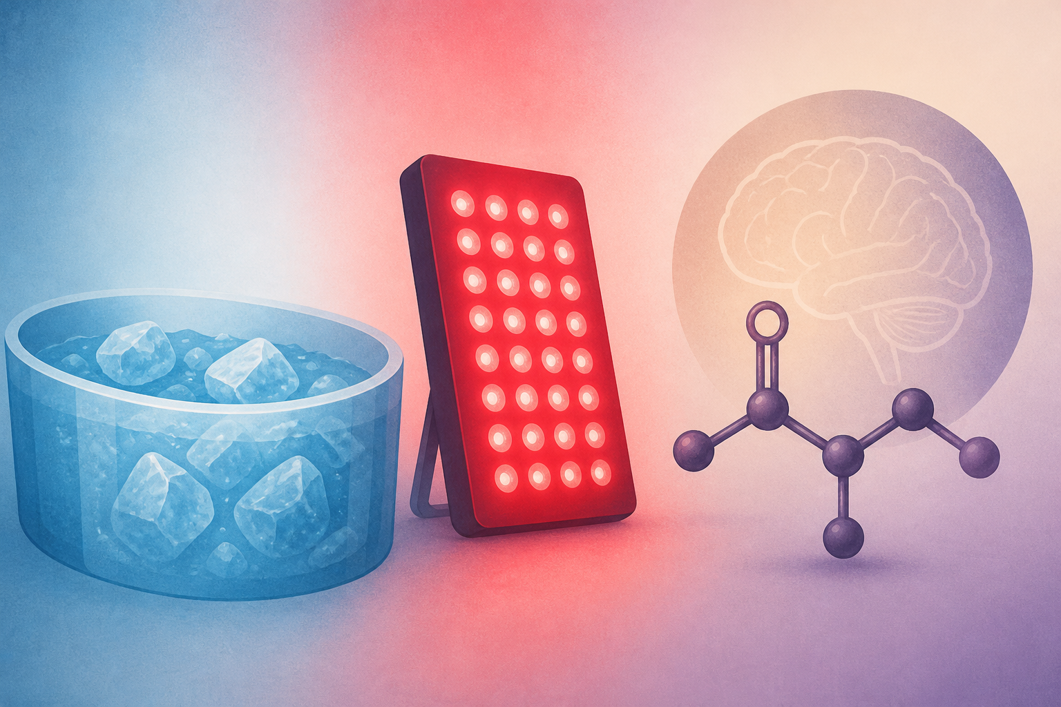 New Studies Test Ice Baths, Red Light, and Ketones