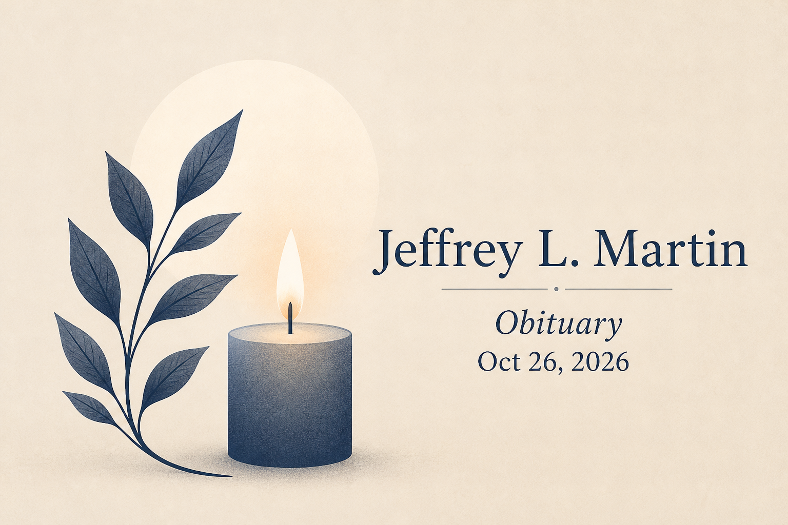 Jeffrey L. Martin Obituary Oct 26, 2026