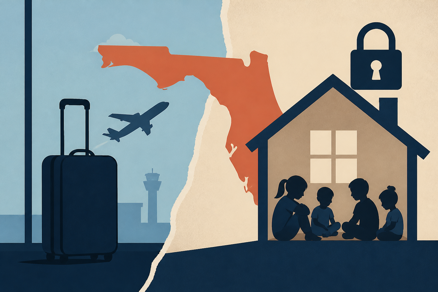 Florida mom arrested at airport for leaving 4 kids home alone during work trip to Vegas