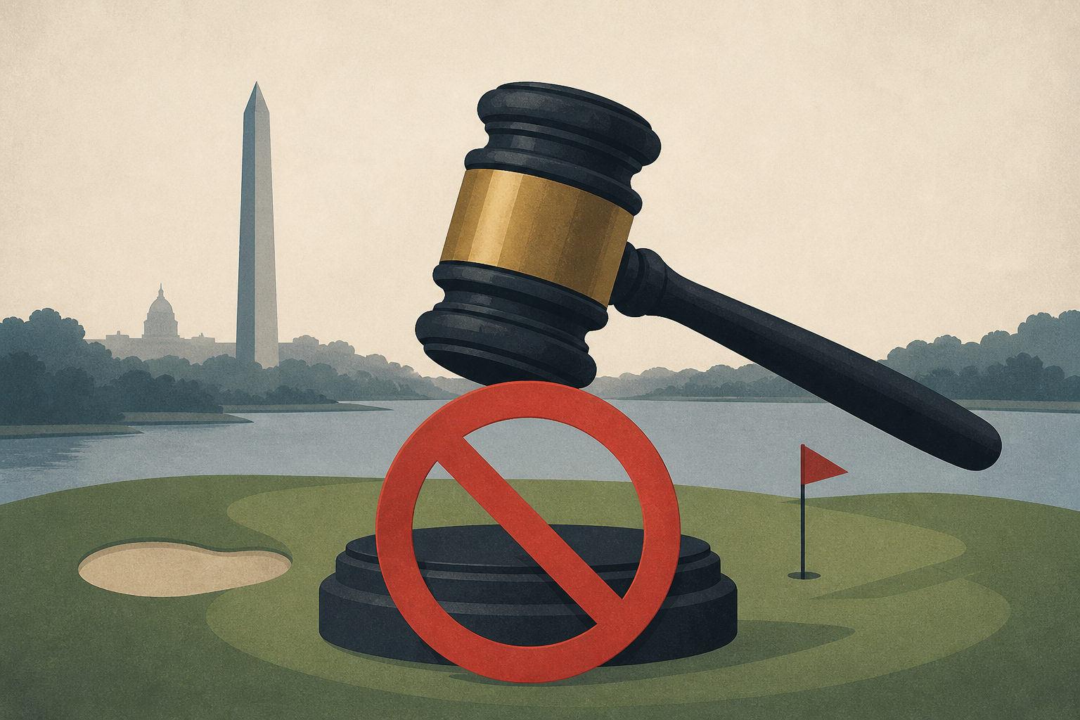 Judge blocks Trump's East Potomac golf course renovations : NPR