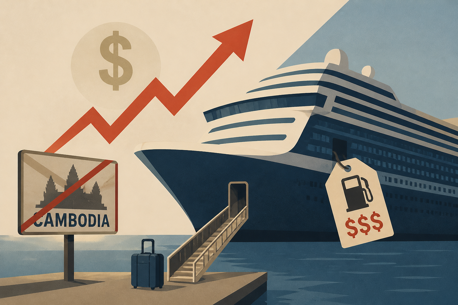 They bought cabins to live on a luxury cruise ship. High fuel costs got them kicked off in Cambodia.