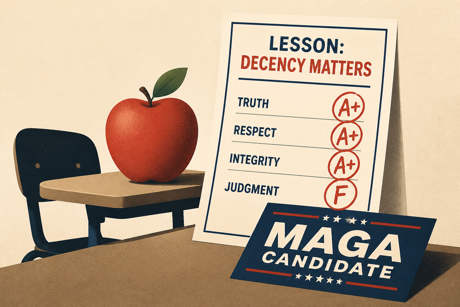 MAGA Candidate Gets Schooled by His Own Teacher Over Sick Ad