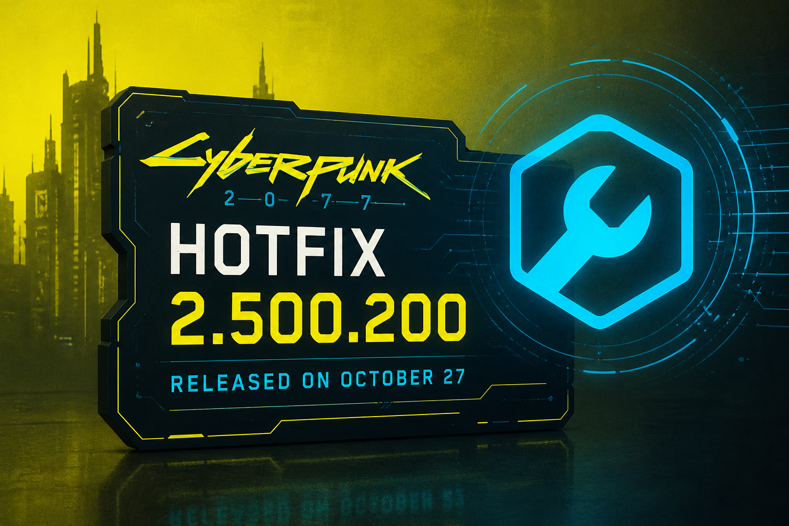 Cyberpunk 2077 Hotfix 2.500.200 Released on October 27