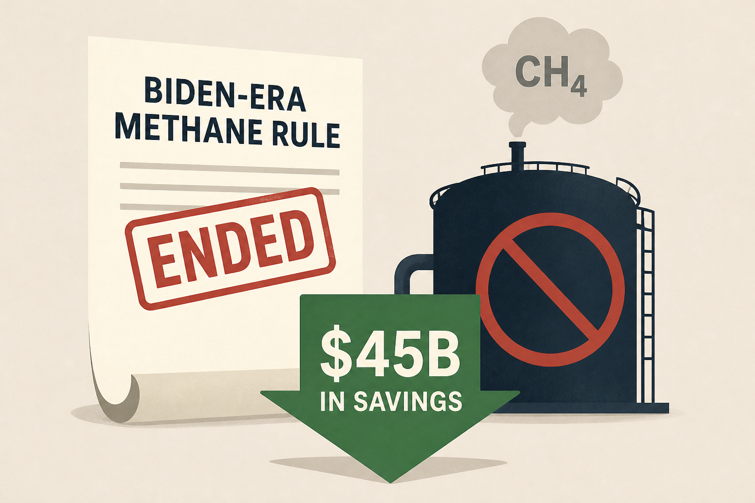 Trump announces end of Biden-era methane rule, citing $45B in savings