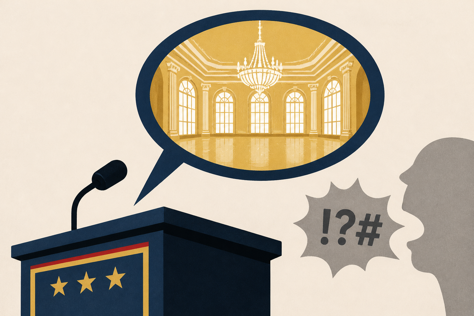 Trump replies to heckler dissing his White House ballroom