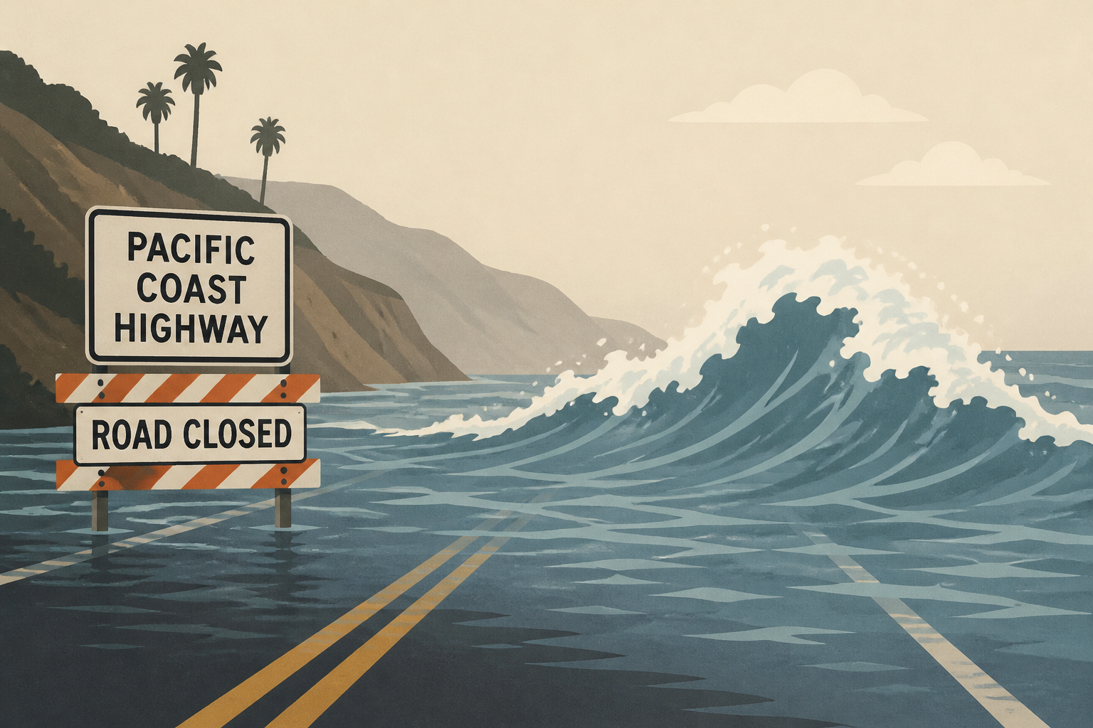 King tides flood SoCal coast, shut down Pacific Coast Highway