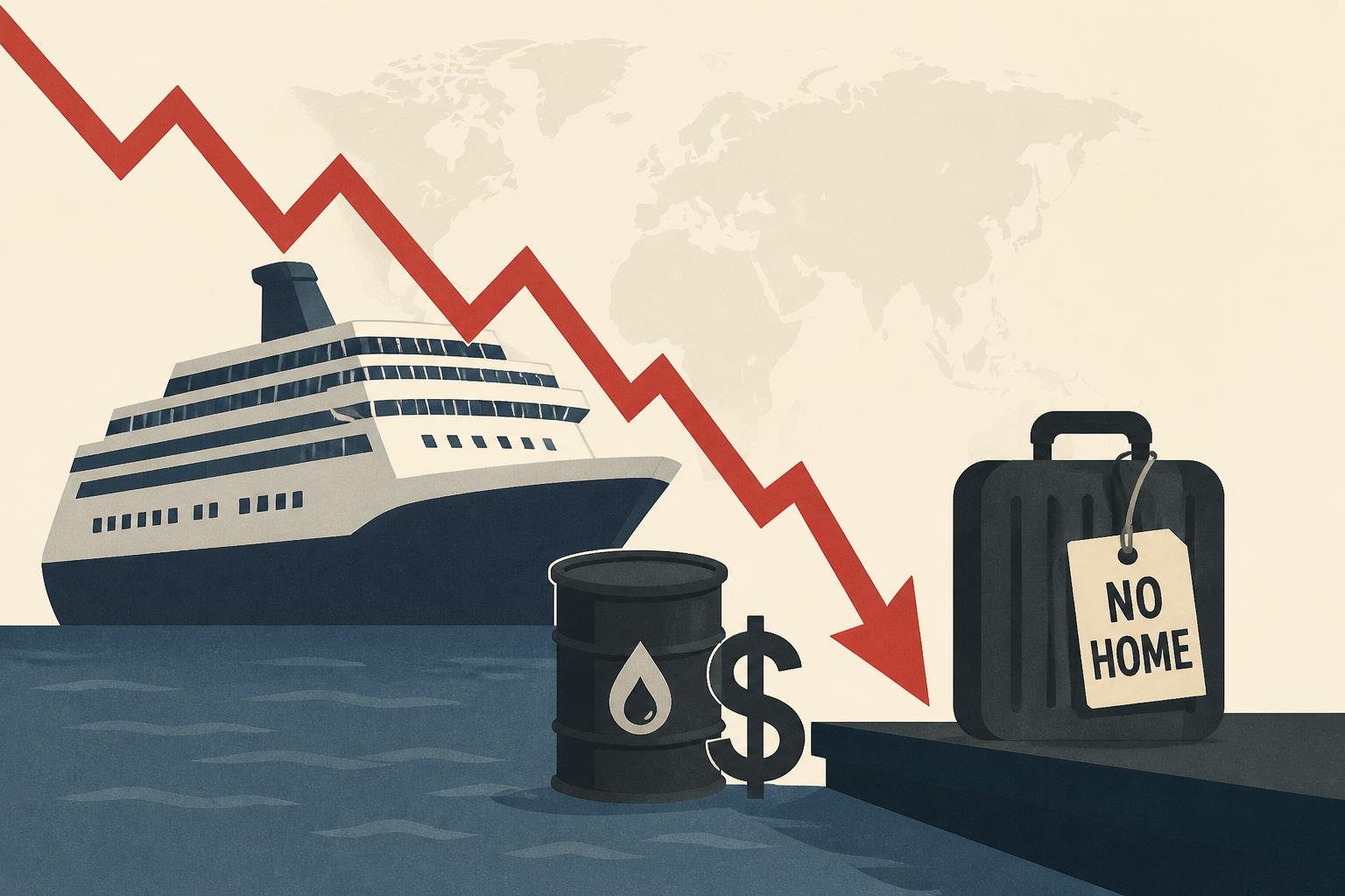 US cruise ship ends global voyage due to fuel costs; 200 passengers lose their homes