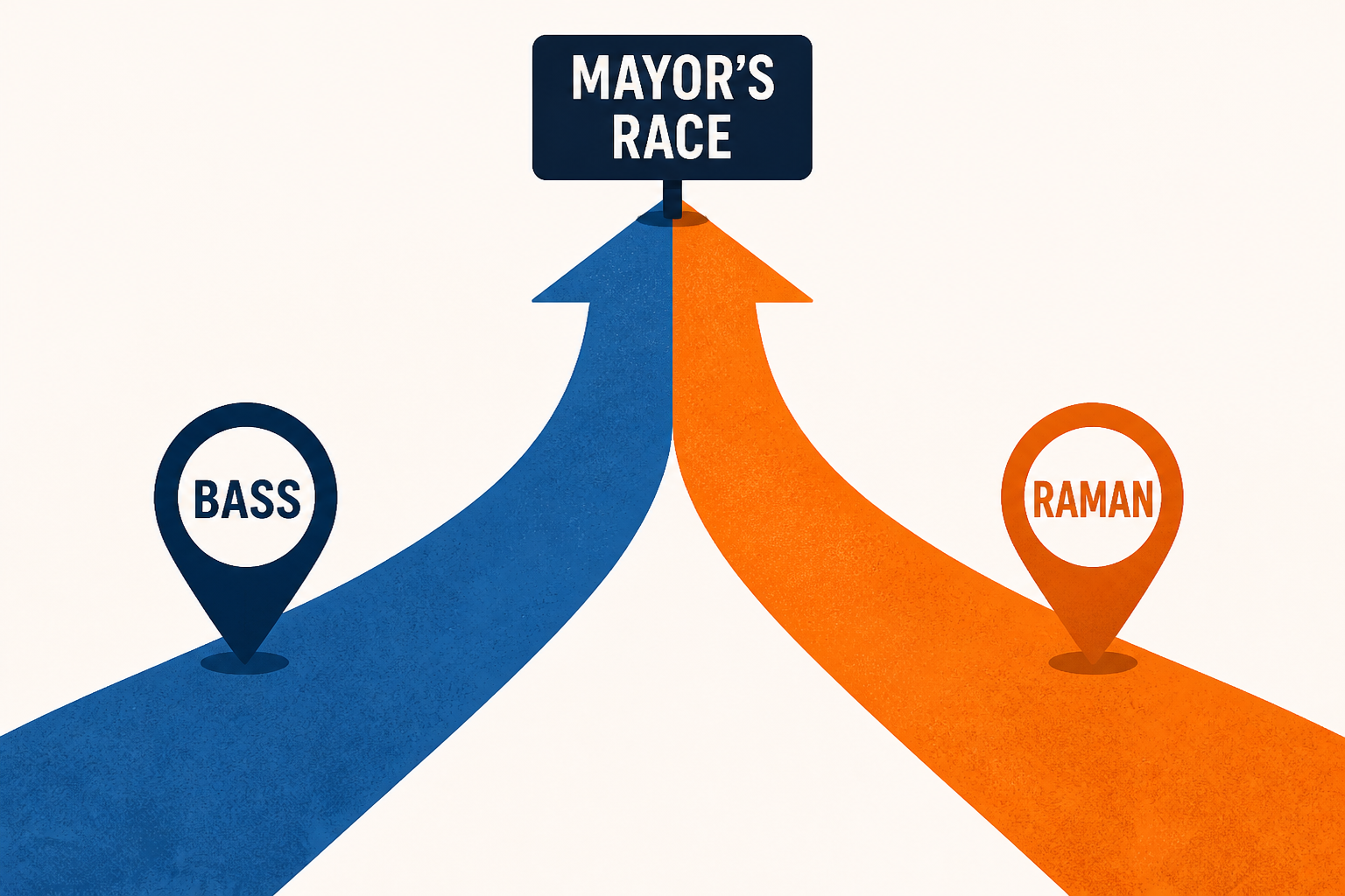 Bass comes from behind, now in dead heat with Raman in mayor's race, new poll shows