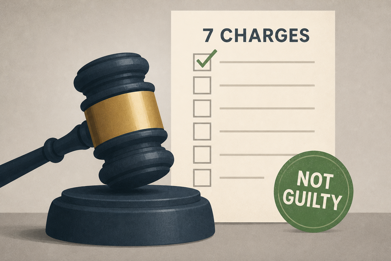 Russell Brand found not guilty of one of seven charges against him, judge rules