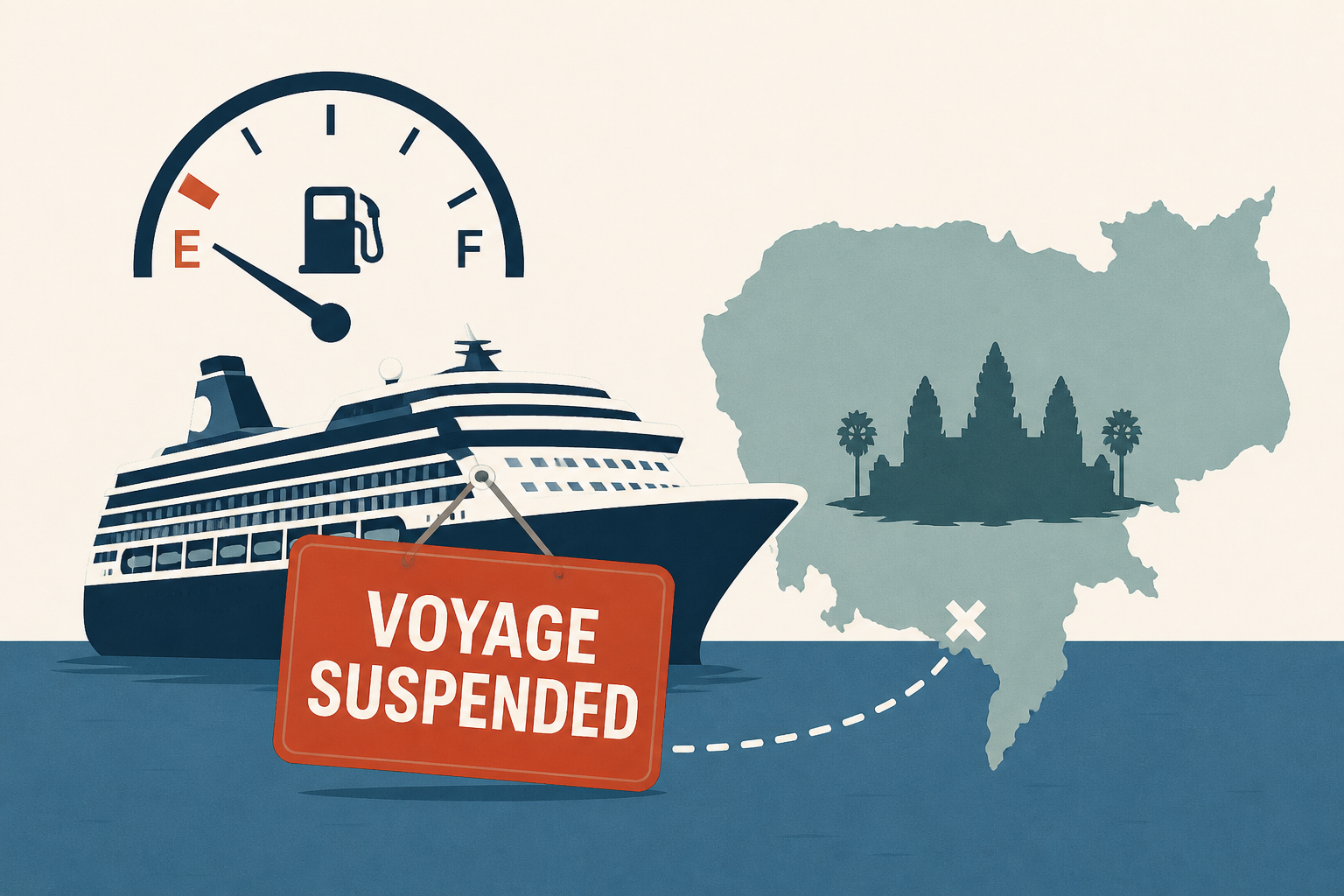 Fuel costs force US cruise ship to suspend multiyear voyage in Cambodia