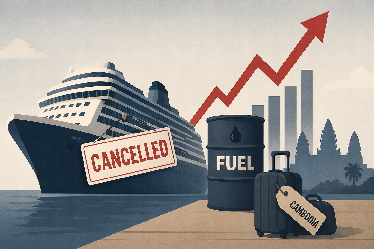 Cruise line folds over fuel costs, booting passengers in Cambodia
