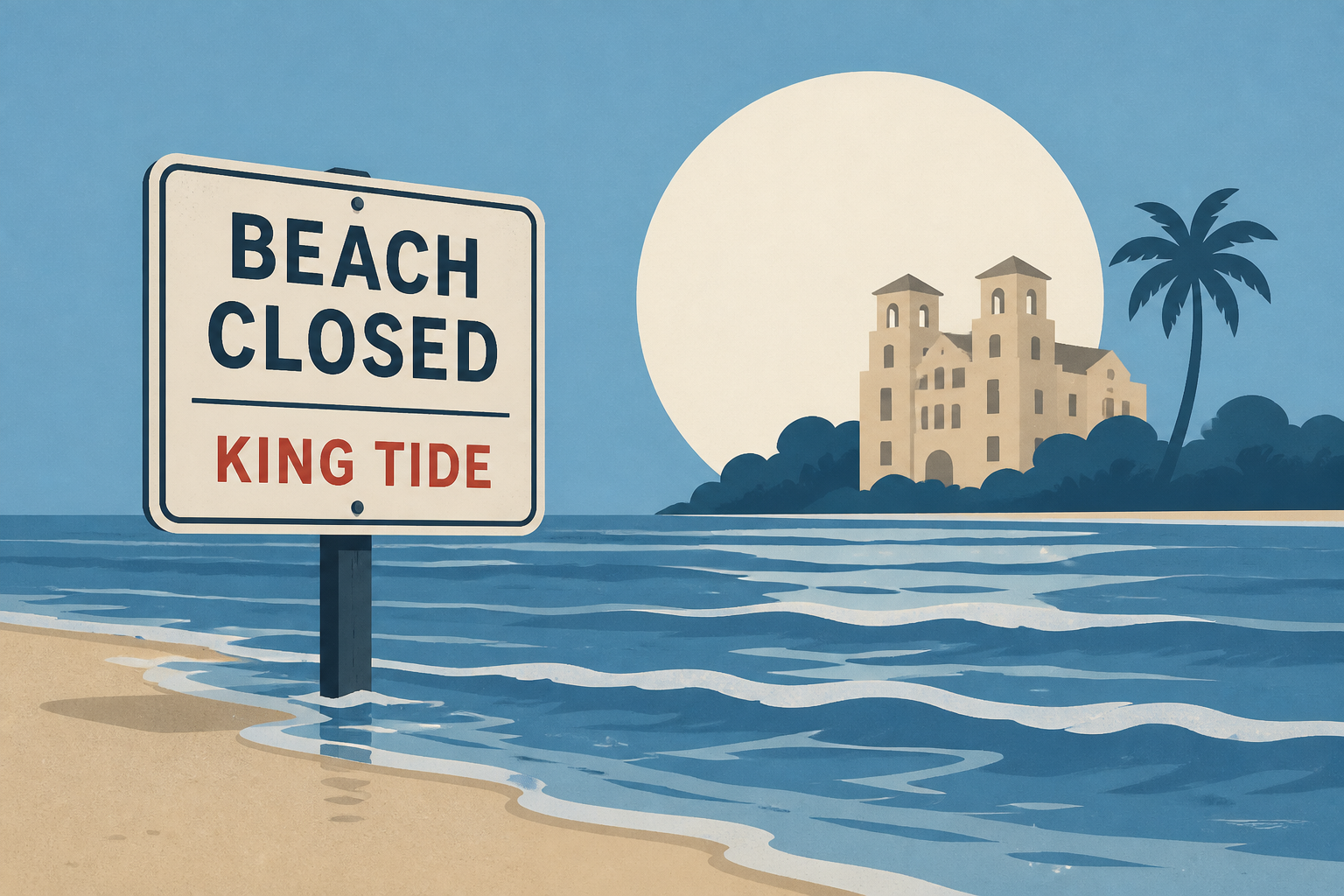 King tide closes Midtown Beach in Palm Beach