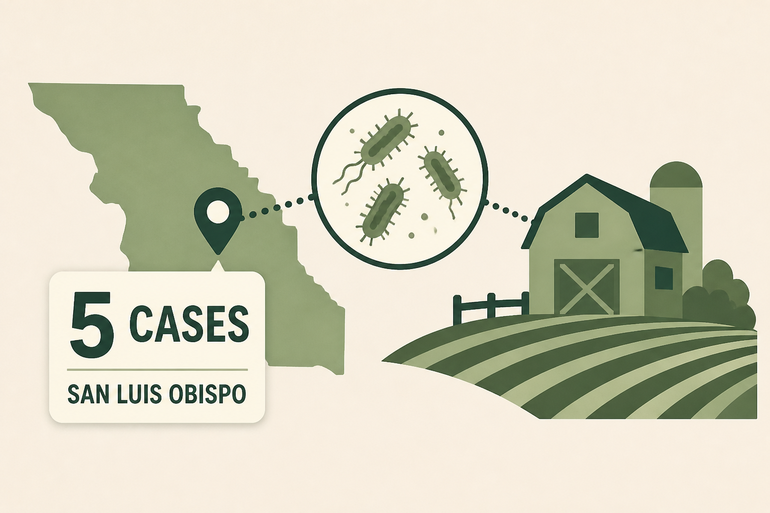 5 cases of E. coli confirmed in San Luis Obispo, possibly linked to local farm: Health officials