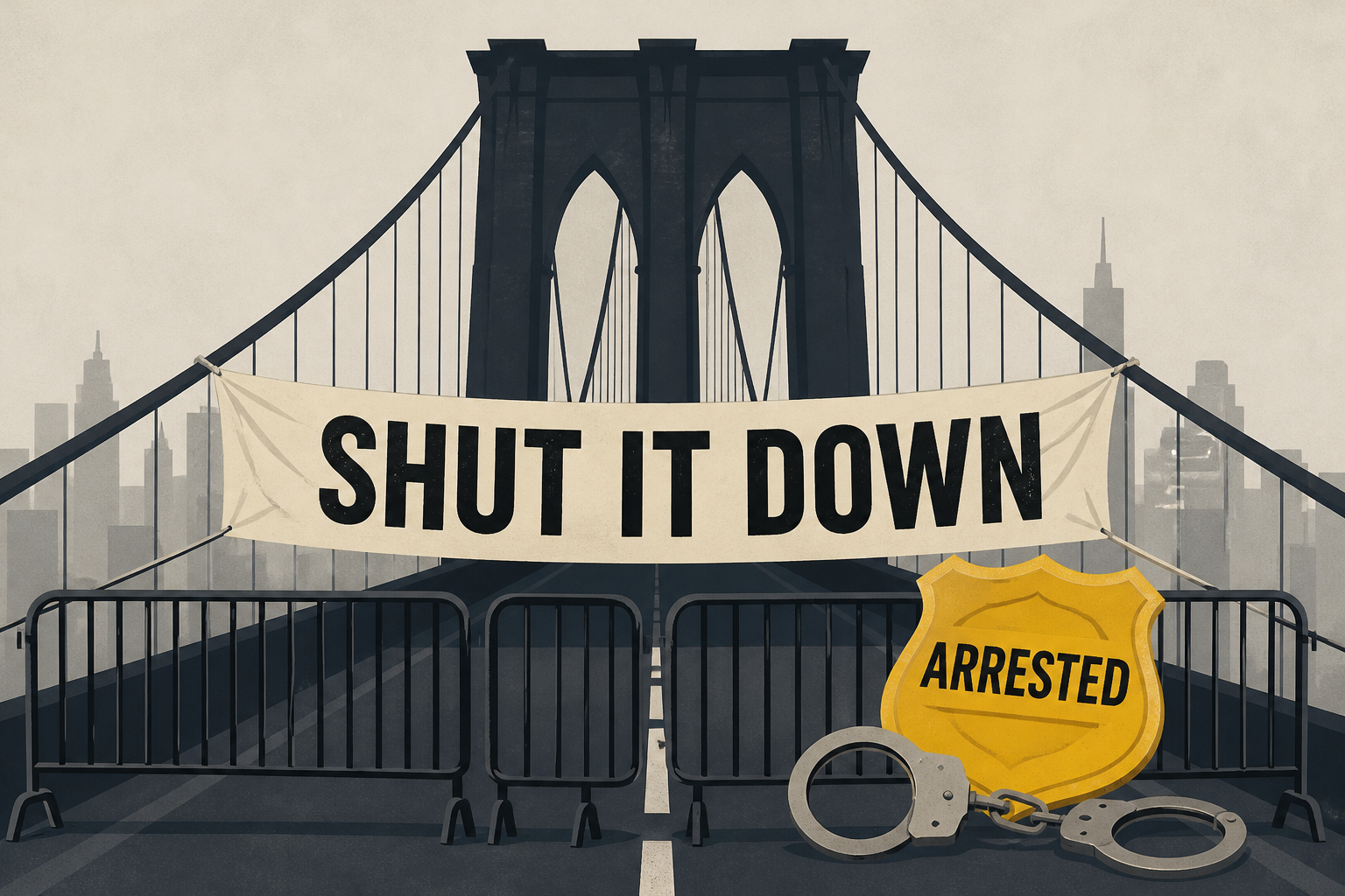 Anti-ICE radicals shut down Brooklyn Bridge, 14 arrested by NYPD