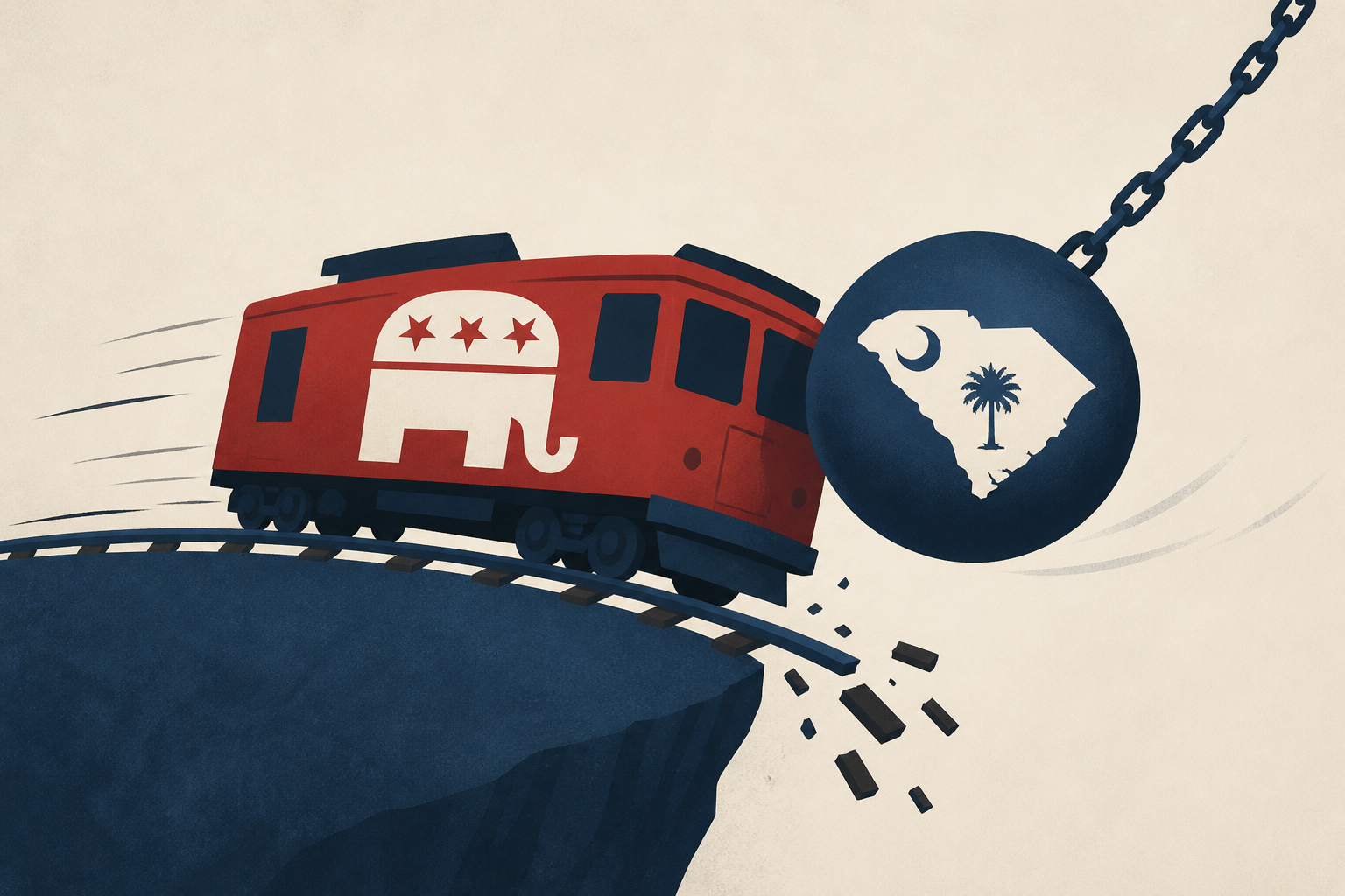 ‘Train wreck’: Republicans panic over South Carolina Senate race as Trump swoops in