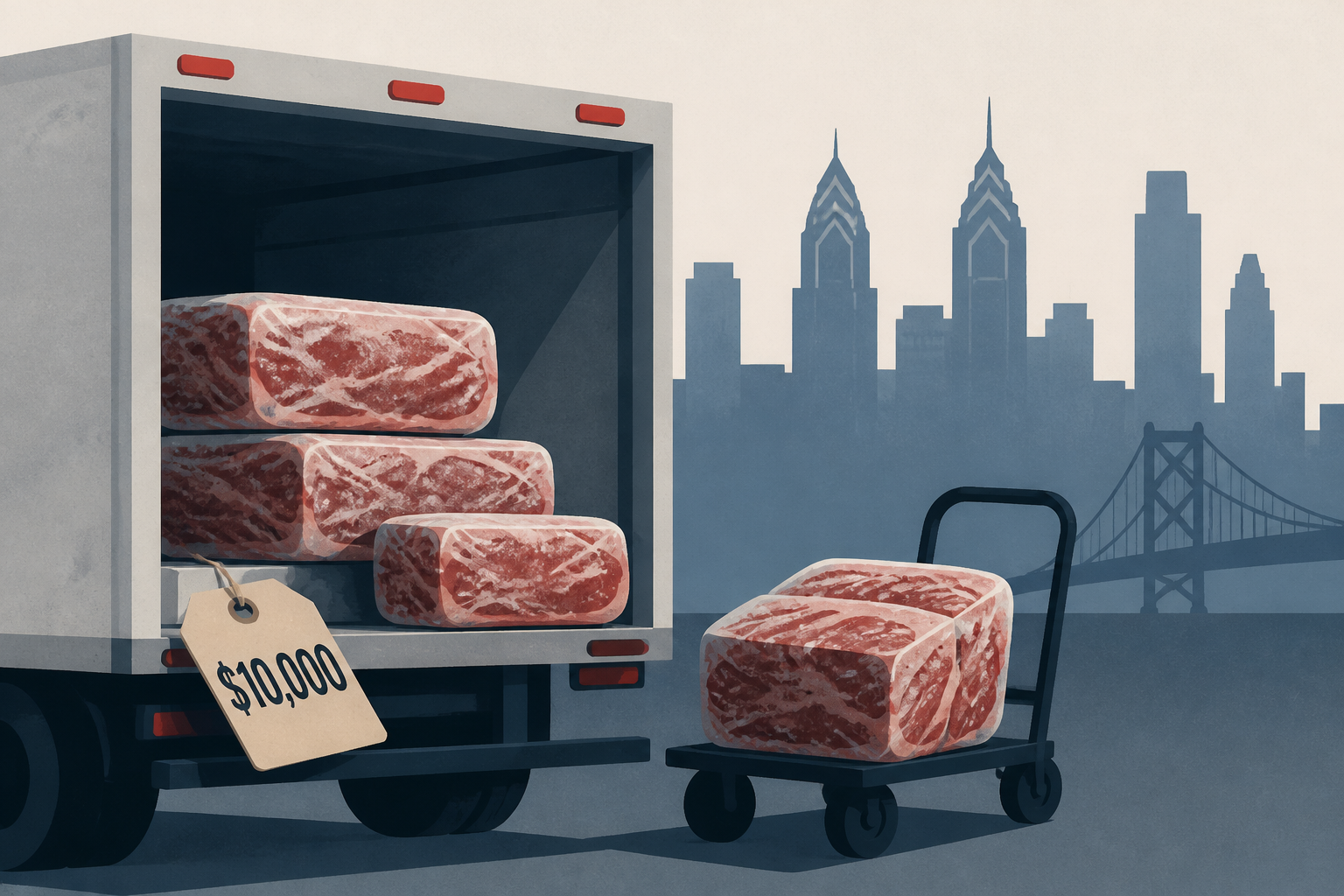 Thieves steal $10,000 worth of frozen beef in Philadelphia's latest cargo heist