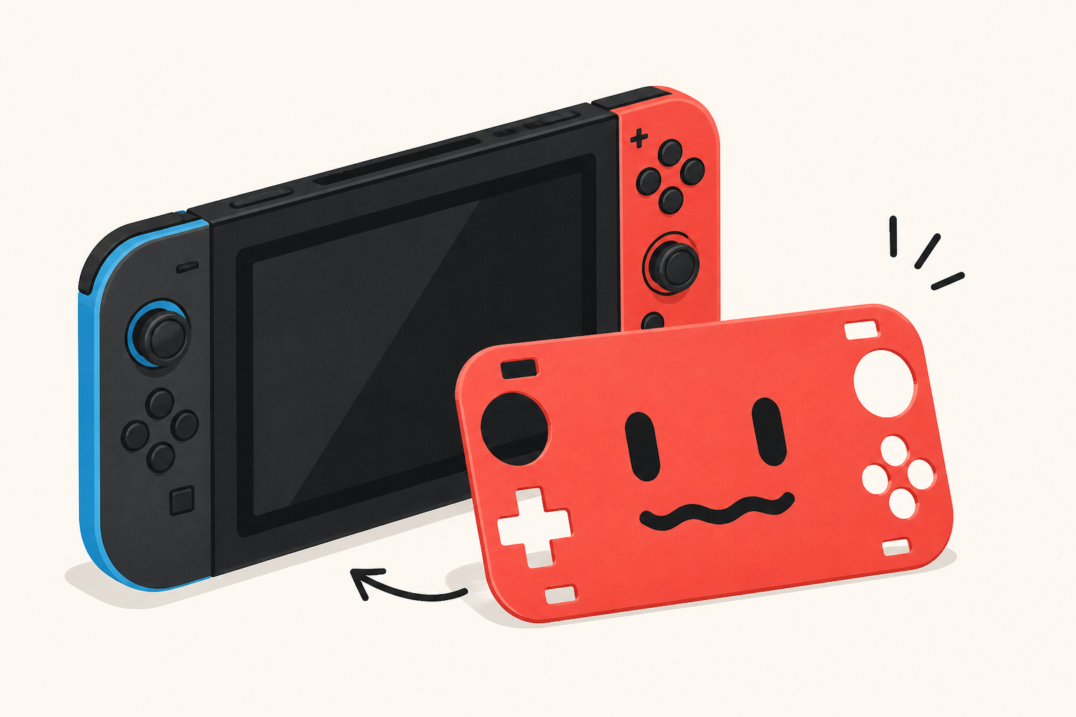 A Switch 2 Fidget Toy With A Weird Removable Faceplate