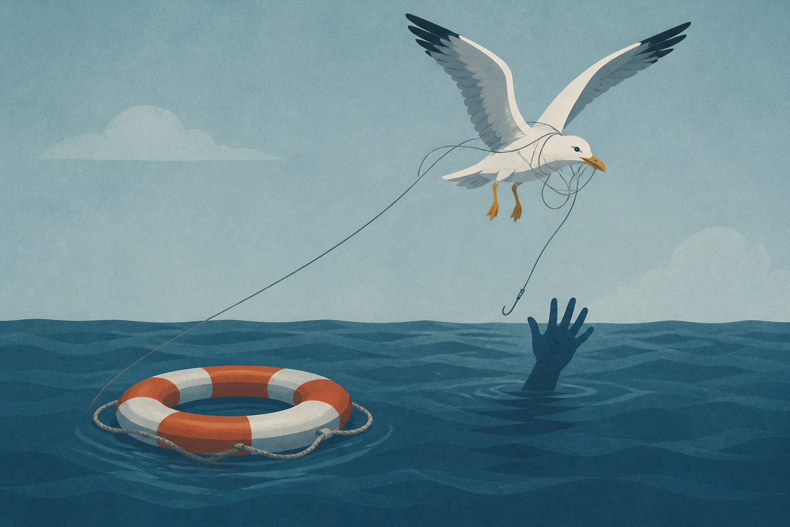 31-year-old father drowns trying to save seagull caught on fishing line