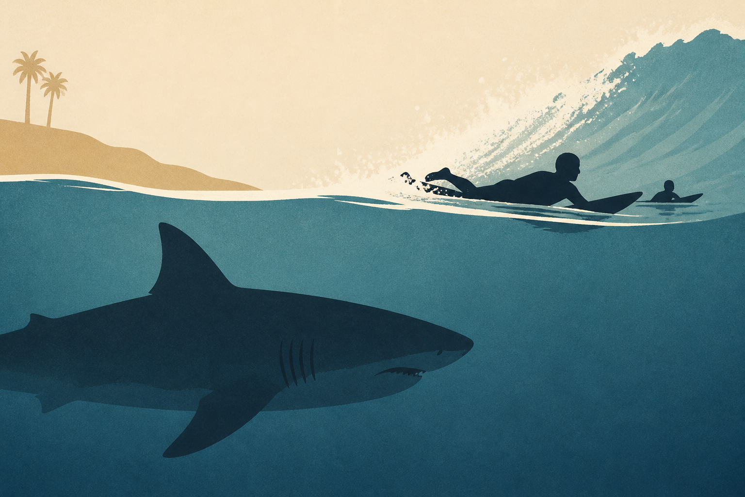 VIDEO: Monster great white shark splashes California surfers as it lurks just feet away