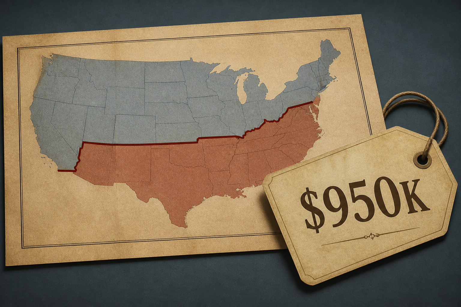 Original Map of Line That Divided America Sold for $950K