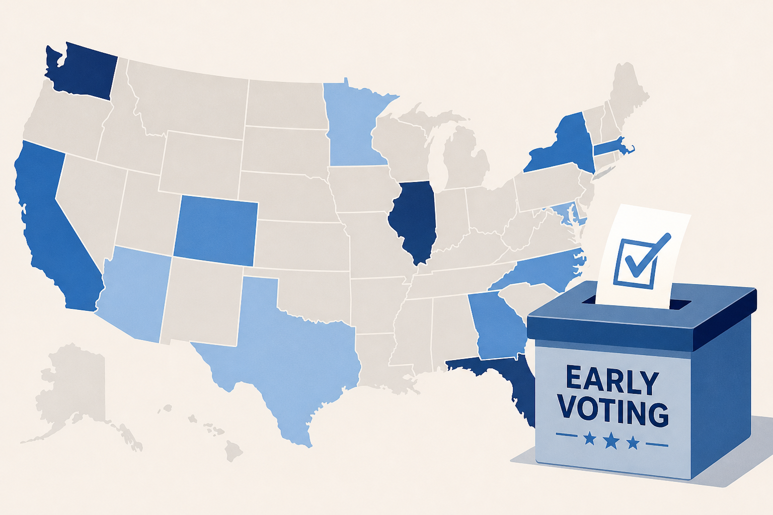Which states are leading early voting in 2026 midterms?