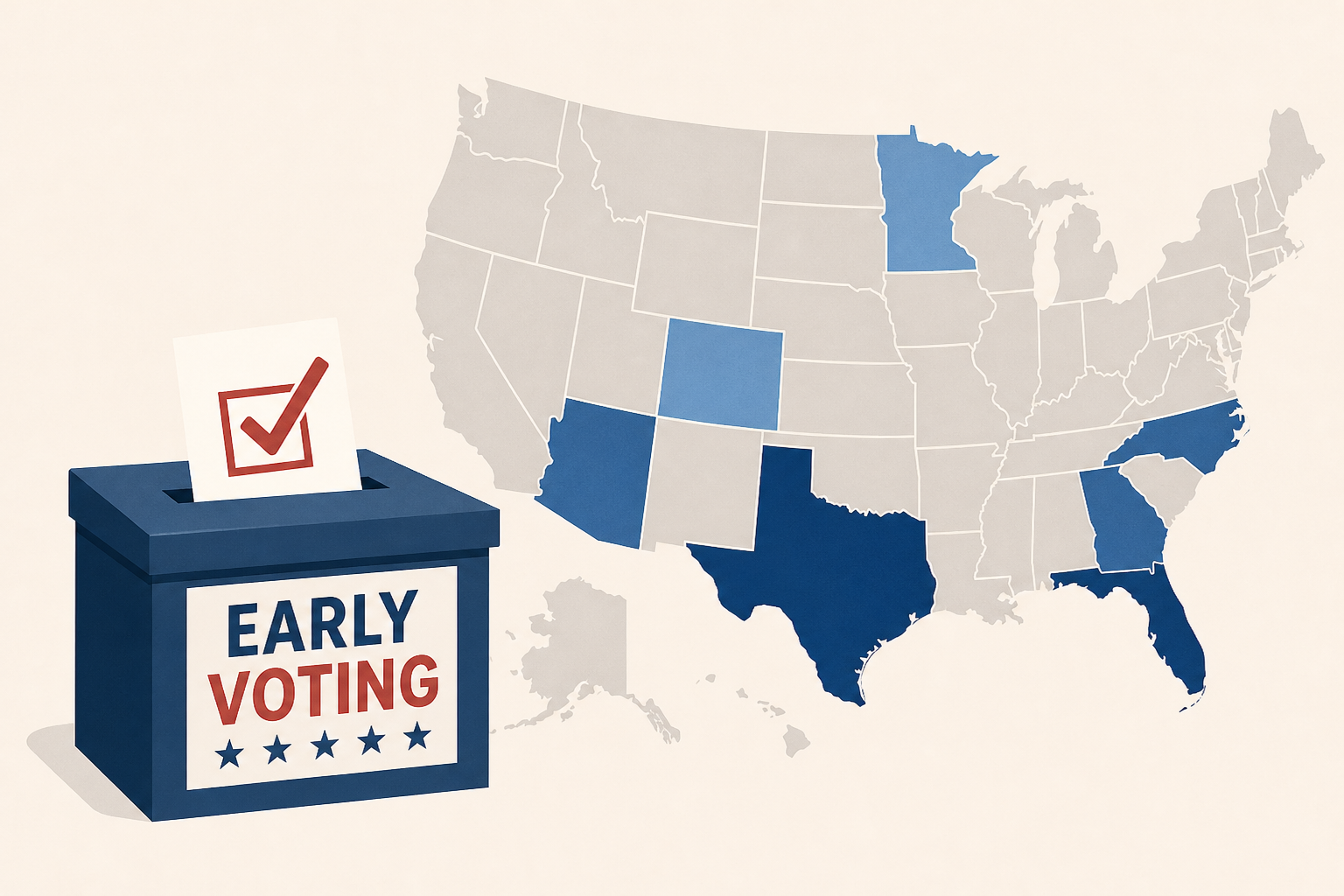 Which states are leading early voting in 2026 midterms?
