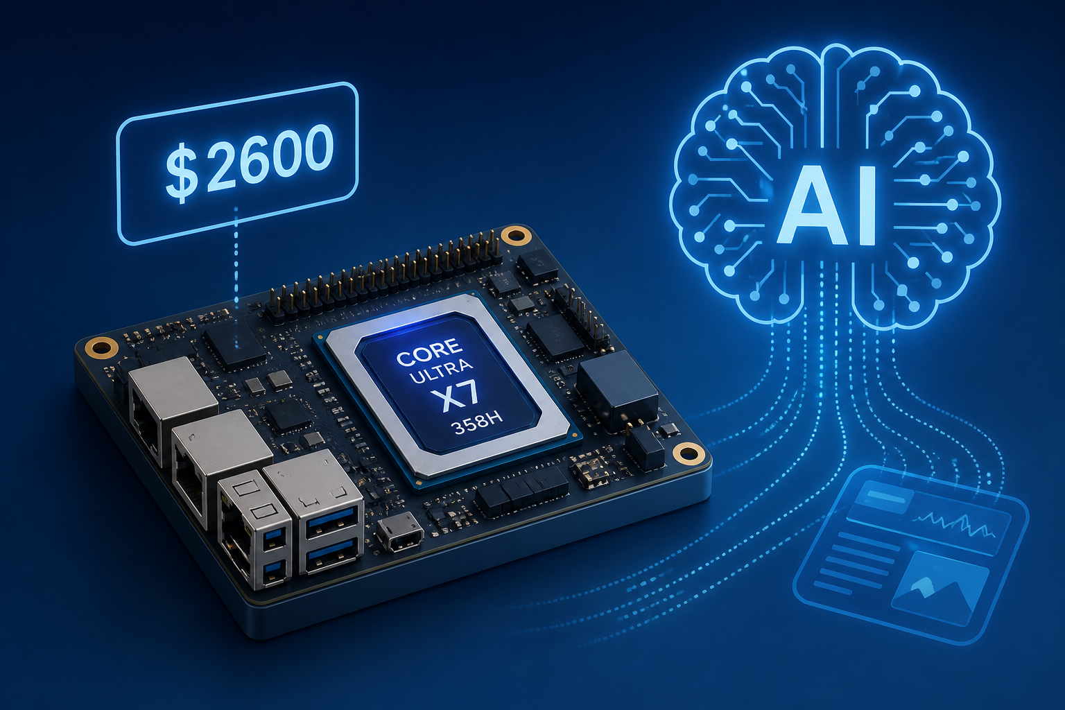 $2600 LattePanda Sigma 2 single board server features 180 TOPS Intel Core Ultra X7 358H SoC for local AI applications