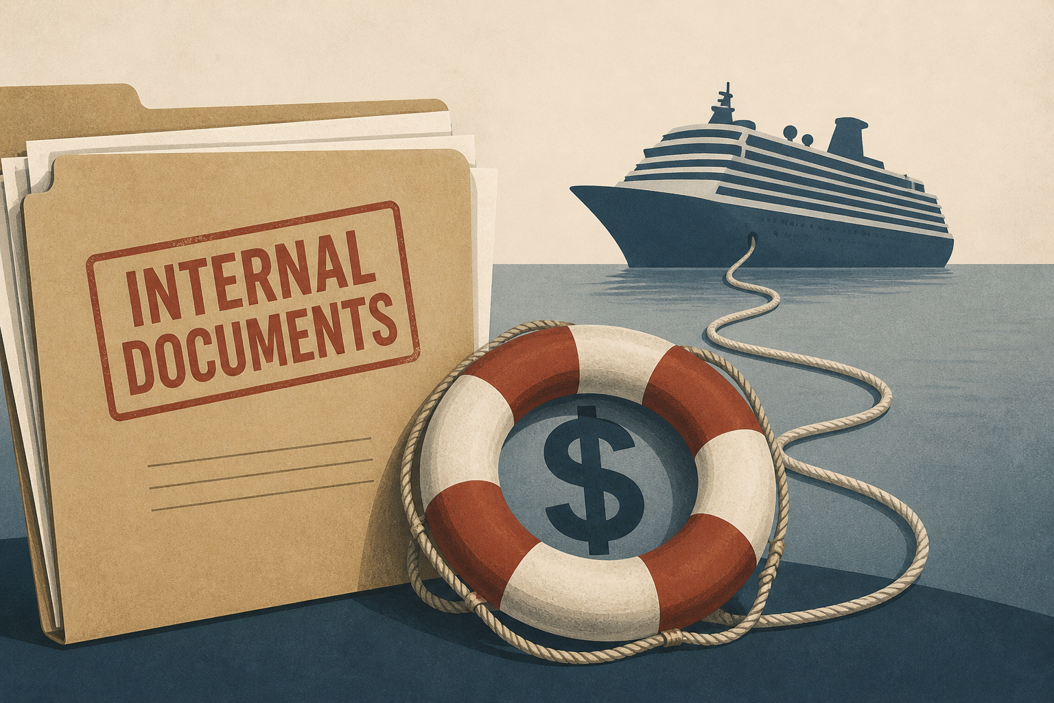 Internal documents reveal scramble for funds before around-the-world "forever cruise" was stranded