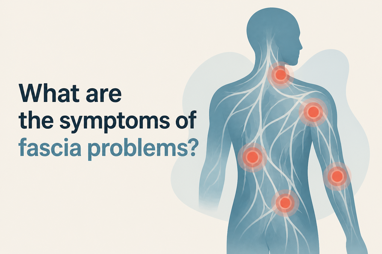 What are the symptoms of fascia problems?