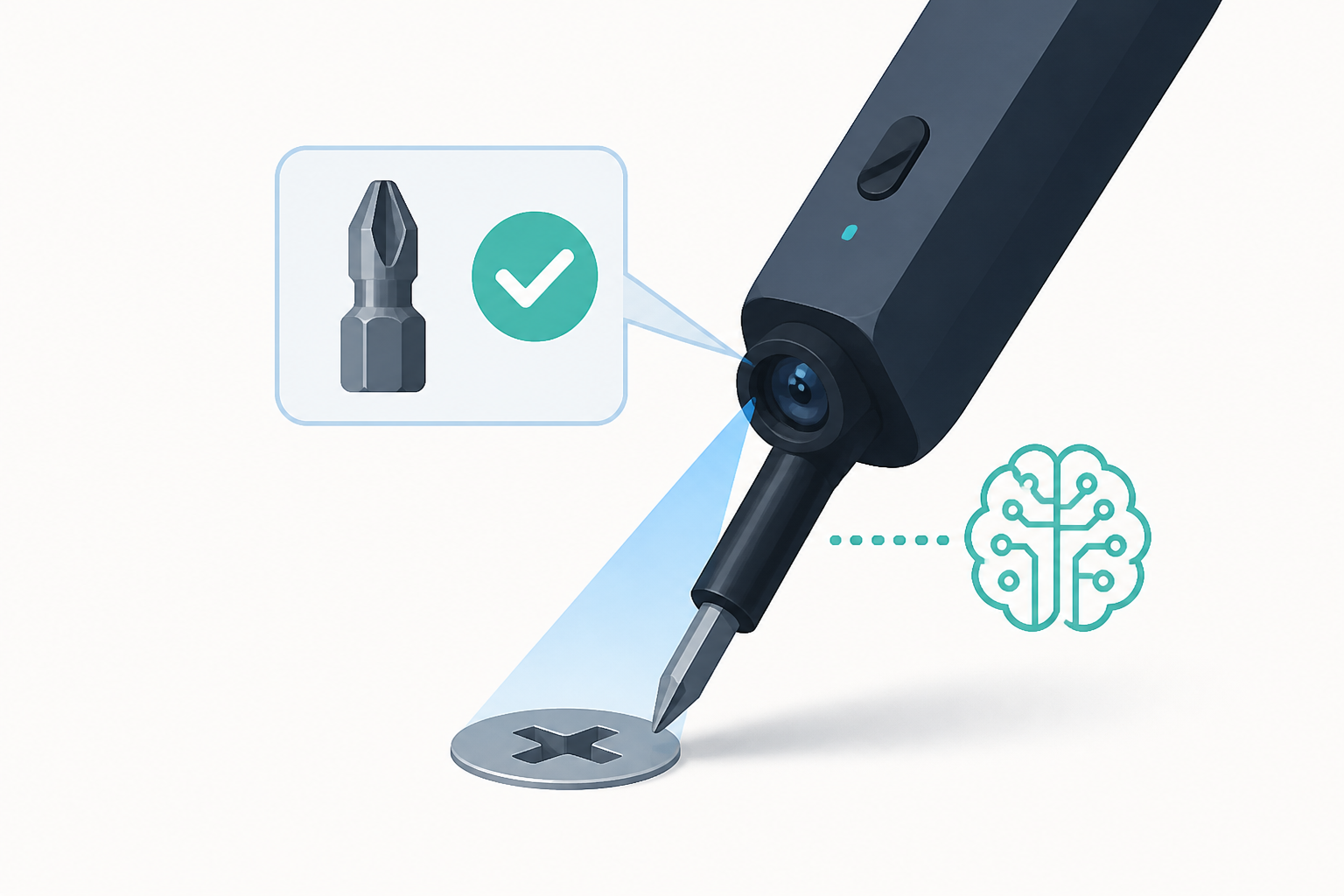 This electric screwdriver uses a camera and AI to figure out what bit you need