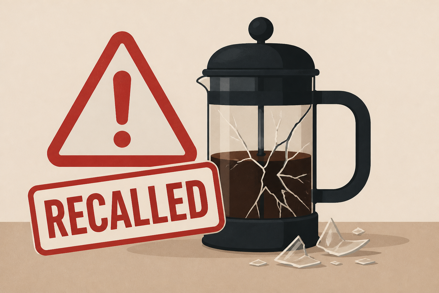 Bodum French press coffee makers recalled over glass breakage risk