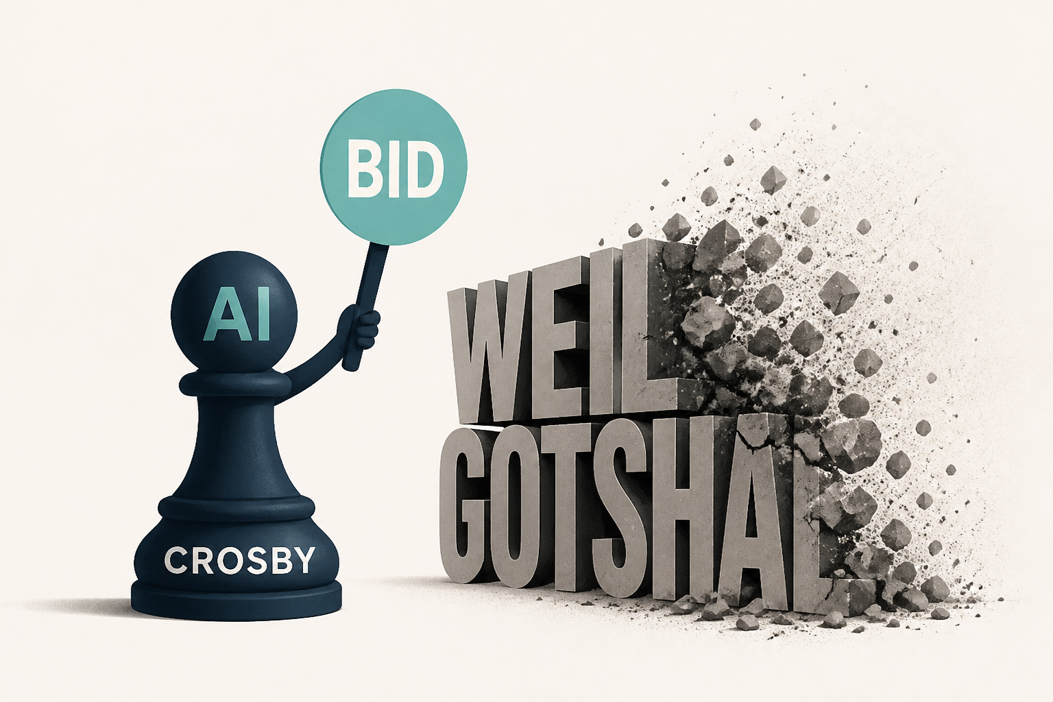 AI law firm Crosby bids on disintegrating, famed firm Weil Gotshal