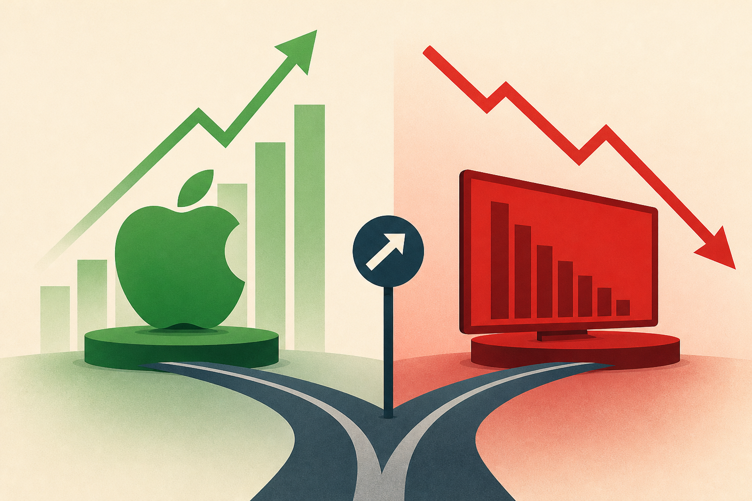 Apple Is Near a Record. Netflix Is Down More Than Half. I'd Buy Only 1 of Them.