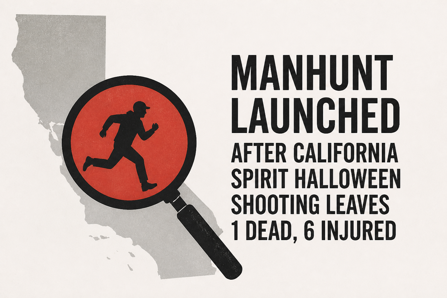 Manhunt launched after California Spirit Halloween shooting leaves 1 dead, 6 injured