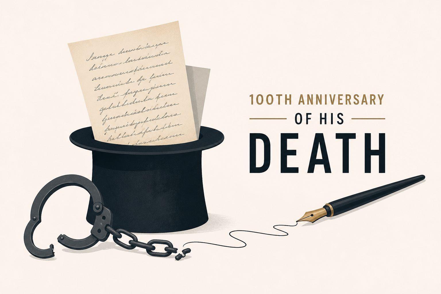Unseen Harry Houdini writing published on 100th anniversary of his death