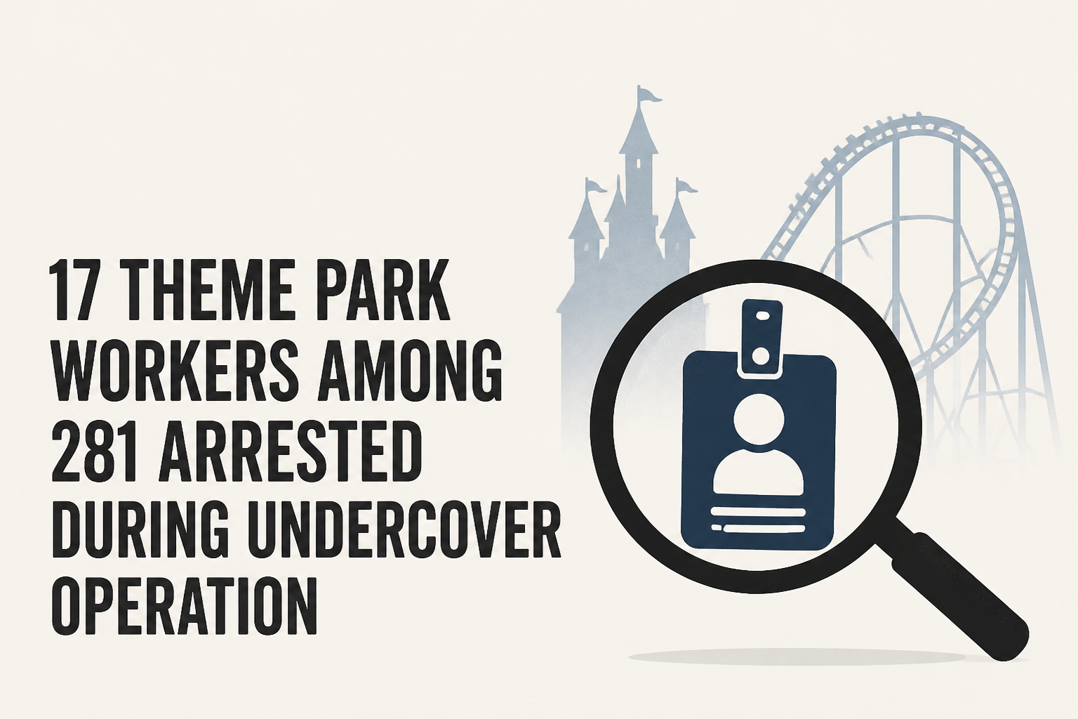 17 theme park workers among 281 arrested during undercover operation