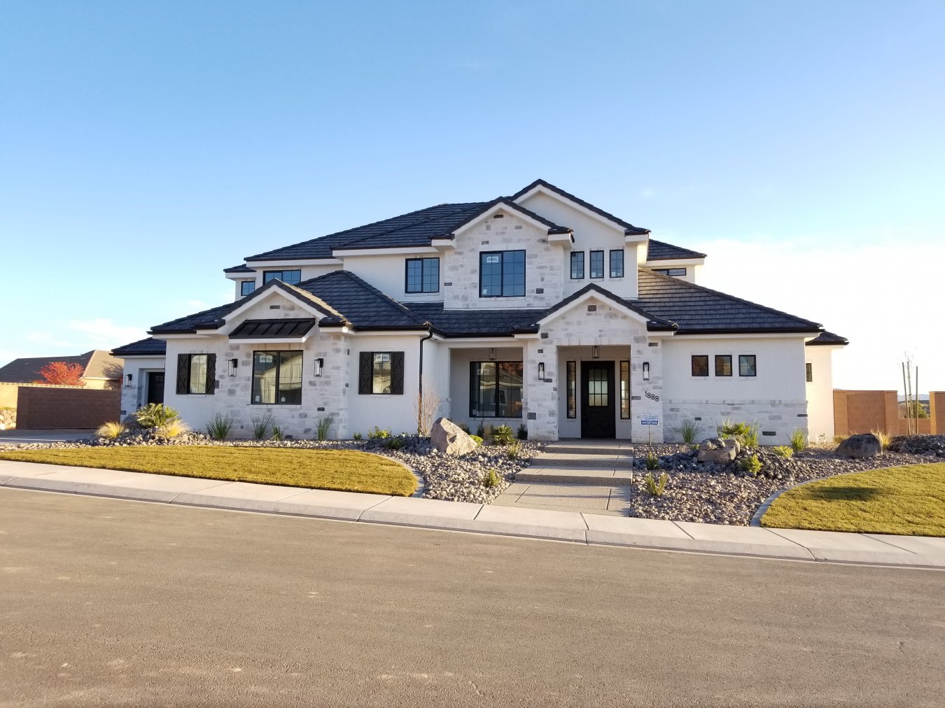 34321 Stunning new construction by High Desert Homes. Tall ceilings and large rooms with lots of storage throughout. Pool bath with outdoor access. Double Fridge/Freezer included. Four car garage. 2nd laundry room/craft room upstairs. Block walls on three sides. Front landscape. Beautiful details throughout. You won't want to miss this one. Home is completed. Owner/Agent