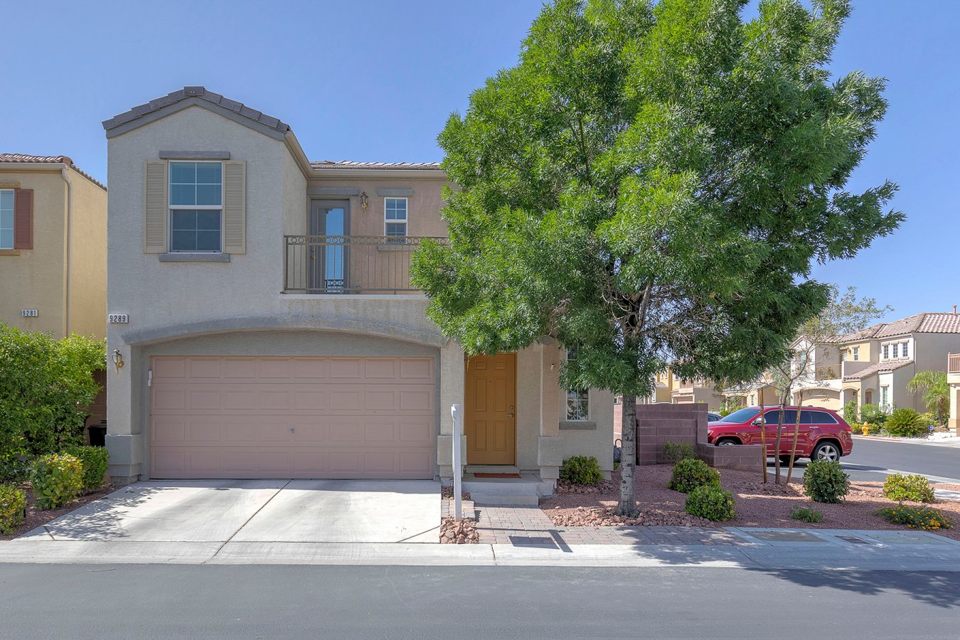 41437 Living is easy in this well-proportioned traditional decorated with a modern twist style home! Tucked away in the heart of Las Vegas’s Prominent Southwest. This 1421 Sq ft. home is ready to move. Built in 2005 this home offers you 3 bedrooms 2 1/2 baths, cozy upgraded kitchen, granite counter tops, stainless steel appliances, upgraded carpet, hardwood tile flooring and so much more . With it's open concept living space this home is perfect for your most intimate gatherings or just a simple resting space. Freshly painted with a custom accent wall and is move in ready. Please don’t delay this property is priced nice and it won't last long! Contact list agent today for a private showing!
