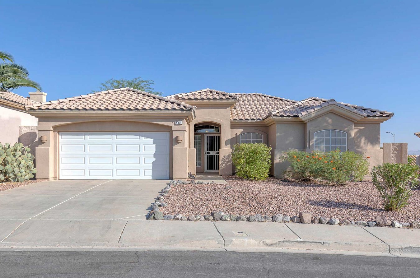 One Owner Single Story 1535 Sq Ft Home, 3 bedroom, 2 Bath, 2 Car Garage, Open Floor Plan, Laminate and Tile Thru Out, No Carpet, Desert Landscaping, Views of Lake Mead and Mountains, Fully Fenced Backyard, New Water heater, Garage Door and Opener 1 Yr Old, New Heat & A/C,Range & Refrigerator 2 Yrs Old, Fresh Outside Paint 5 Yrs old. No HOA