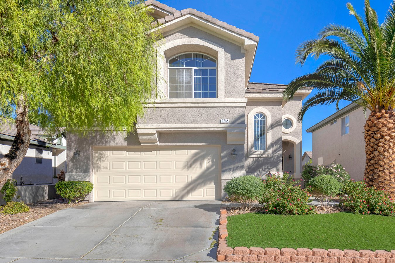 43909 Be the first to look at this gorgeous home in a quiet, welcoming neighborhood near beautiful Lone Mountain, as it won't be on the market for long! This well-maintained, 2090 square-foot, 2-story home has 4 bedrooms PLUS loft, which may be used as an office, gym, playroom or converted into a 5th bedroom. You will love coming home to your relaxing and very private backyard with heated pool/spa! Attractive, yet low-maintenance, landscaping with synthetic grass. Huge master bedroom with vaulted ceilings leads to newly remodeled master bath with tile shower and bathtub surround and luxury vinyl flooring. Kitchen is equipped with newer stainless steel appliances! Home resides in a well-cared for neighborhood with no HOA! Close proximity to multiple parks, schools, shopping, medical facilities and freeways.