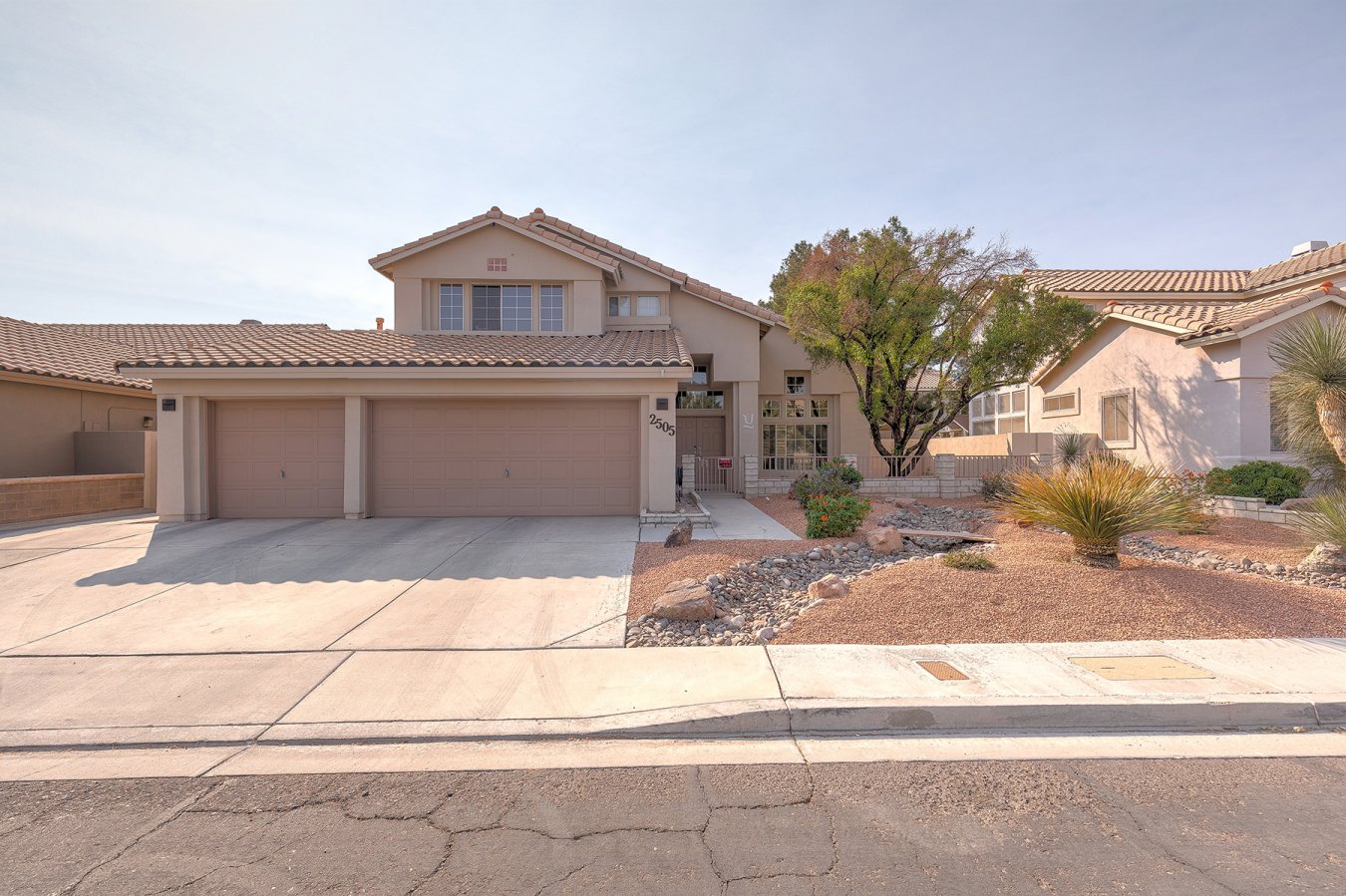 Beautiful, well maintained Green Valley home WITH BRAND NEW SOLAR PANELS THAT ARE OWNED!! This
spacious floor plan offers 4 bedrooms, vaulted ceilings, tile throughout the 1st floor & wood laminate in
the upstairs bedrooms. Bedroom with full bath on the 1st floor! Kitchen has been remodeled & features
granite counters, stainless steel appliances including built-in convection oven & microwave plus 5 burner
cooktop. Formal living room & dining room. Gas fireplace in family room that can also be used as a wood
burning fireplace, whichever you prefer! Upstairs, the inviting master bedroom features double door entry
& master bath with dual sinks & remodeled tub and shower with all new tile & fixtures. All bedroom closets
boast built-ins & ceiling fans. Pool size backyard has been meticulously kept & features large covered
patio. Garage features work bench, cabinets & lots of storage! Refrigerator in garage stays with home. All
this plus RV parking as well!