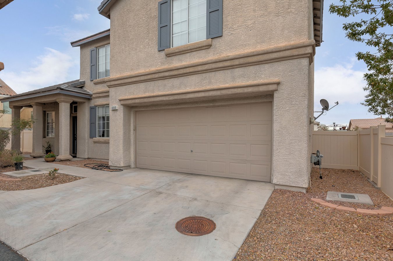 44398 Walk into this home with beautiful gray walls and tile throughout the downstairs. The vaulted ceilings in the entrance are a great feature. There is a formal dining room on the right with direct access to kitchen. This home boasts multiple entertainment spaces including living room, dining room, den and loft. Kitchen has cappuccino cabinets, stainless steel handles and an upgraded sink faucet. If you enjoy outdoor entertaining, you will love this backyard. The U shaped yard if ready for your creativity. Whether you want a pool and party backyard or a quiet oasis, this yard can handle it all. As you venture upstairs, you will see a large loft to your right. This loft could be used for an office, movie room and more. There is an abundance of space in the primary bedroom. It will easily hold a king sized bed and all accompanying pieces. On top of the large room, there is also an attached suite. This suite is great for a private sitting area, office or nursery. If you are looking for a home with near major stores and medical centers, huge lot, tons of entertainment space, open kitchen and floorplan, newer blinds, appliances, water heater and AC then this home is for you!