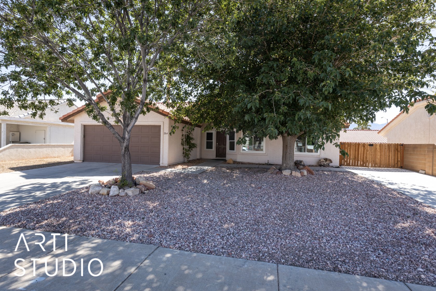 46456 Don't miss out on this amazing 1272 sq ft 3 Bedroom, 2 Bath Home in a NON HOA Neighborhood. When entering the home you will notice the beautiful tile and upgrades throughout. All of the kitchen appliances are included The back yard is a impressive as the inside with a spacious patio and walkway to the RV Parking. You can enjoy the quiet living in a small southwest community and be conveniently located to Las Vegas, NV and St. George, UT. Mesquite is a great community with golf courses, spas, ATV trails, live entertainment, and much more to keep you active and entertained. This house is waiting for you to make it your home!